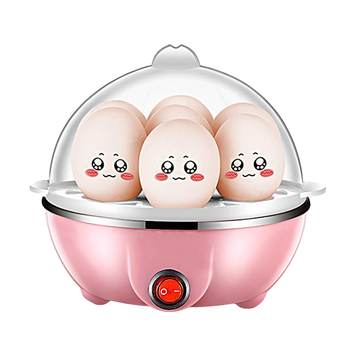 1-layer Anti-dry Electric Egg Boiler 7 Egg Capacity &40mLCup