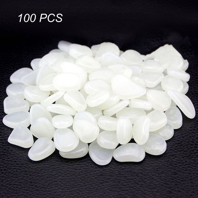 Luminous Pebbles Stones Glow In The Dark Fish Tank Flower Pot Decor Crafts White