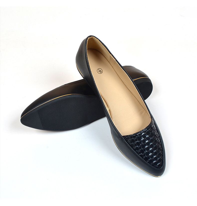 Women's Office Flat Shoes - Black
