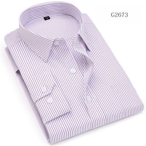 （G2673）7xl Men's Striped Shirts Plus Size Long Sleeve Large Men Office Work
