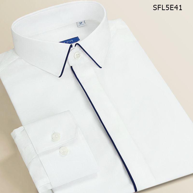 （SFL5E41 ）Smart Five Patchwork  Dress Shirts Men Formal Business Long Sleeve