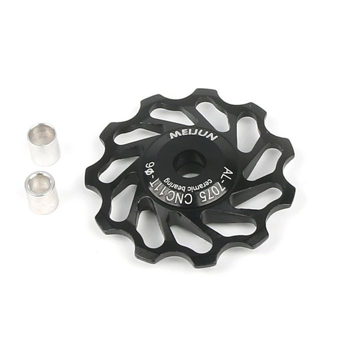 Mountain Bike  Erami  Rear Dial Guide Wheel 11T Gear Transmission  Erami  Bearings High-strength  Lubri Ated 1 P S-black