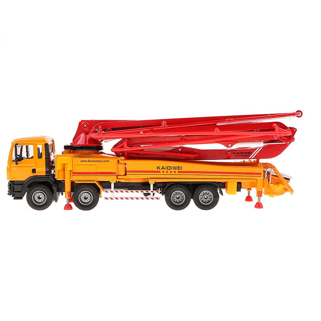 Concrete Pump Truck Construction Vehicle Model Toy Car 1/55 Orange