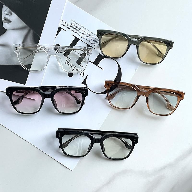 2023 New Fashion Trendy Sunglasses Korean Style Square Frame Advanced TR90 Plate Frame Glasses Manufacturer