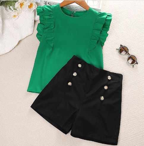 Girls Blouse And Short Knicker Set