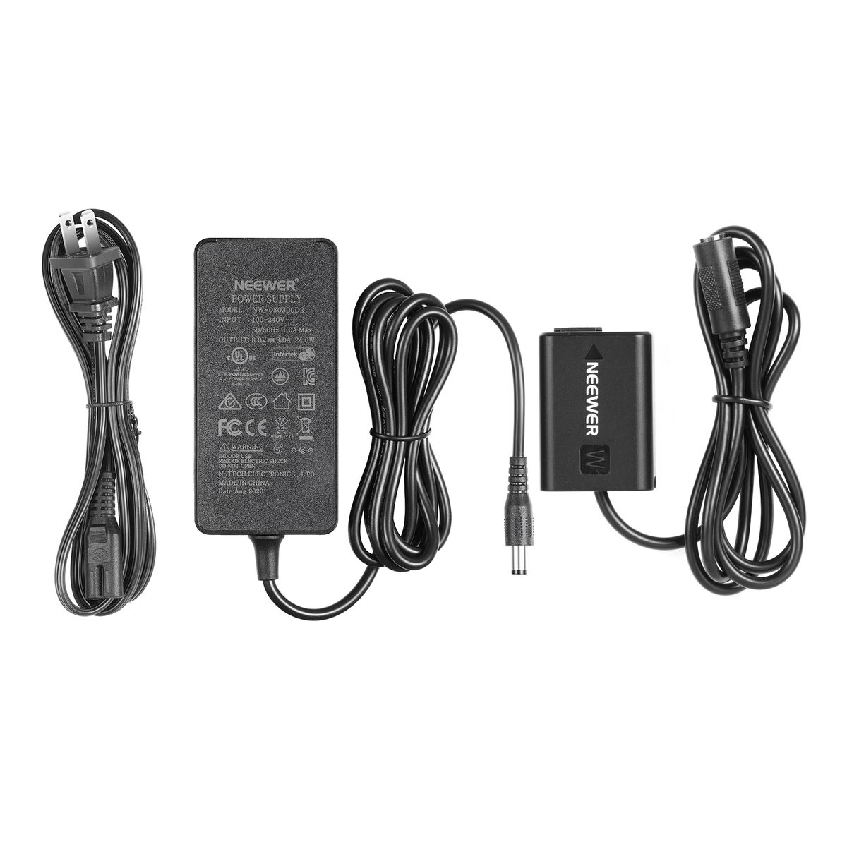 AC-PW20 AC Power Supply Adapter And DC Coupler Dummy Battery Charger Kit Replace NP-FW50 Battery Compatible With Sony A7/7R/7S A7II/7RII/7SII A6500/6400/6300/6100 NEX3/5/6/7 DSC-RX10 II III IV