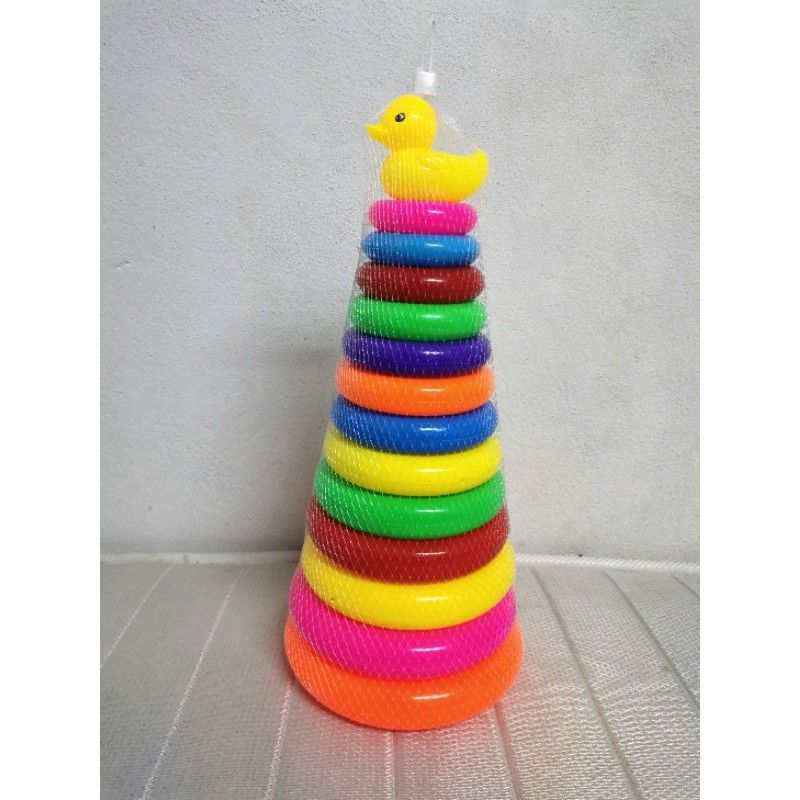 Babies Plastic Stacking Ring Educational Toy - Multicolor