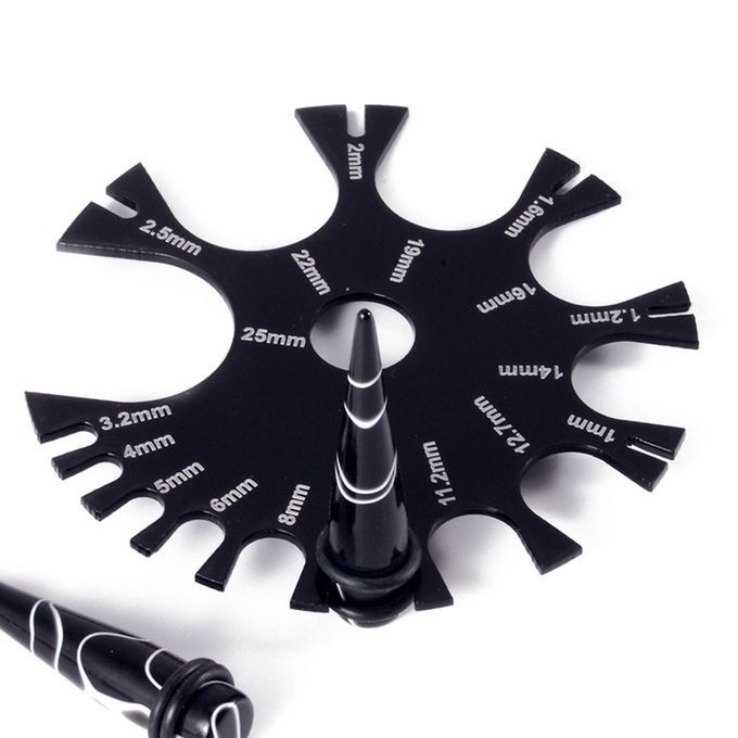 Body Jewelry Piercings Gauge Measurement Wheel Gauge Wheel For Tongue