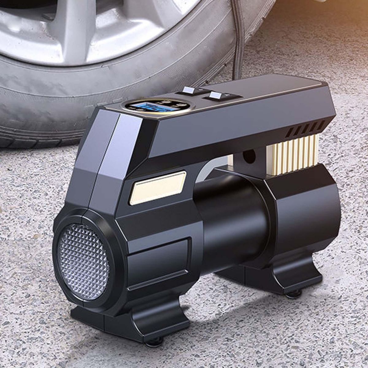 Car Air Pump 12V Heavy Duty Tire Pressure Gauge Digital Display
