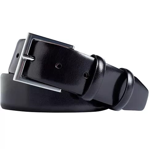 Classic Thick Buckle Leather Belt - Black