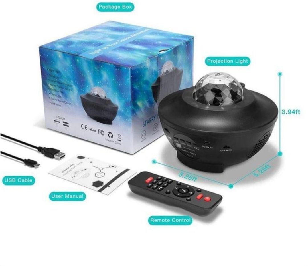 Starry Light Projector Multicolour With Mp3 Sound Speaker