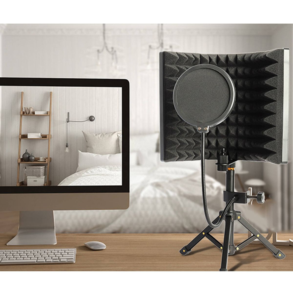 3 Microphone  , Desktop Foldable