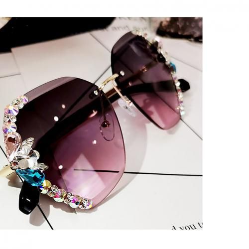 Ladies Rhinestone UV Protection Sunglasses