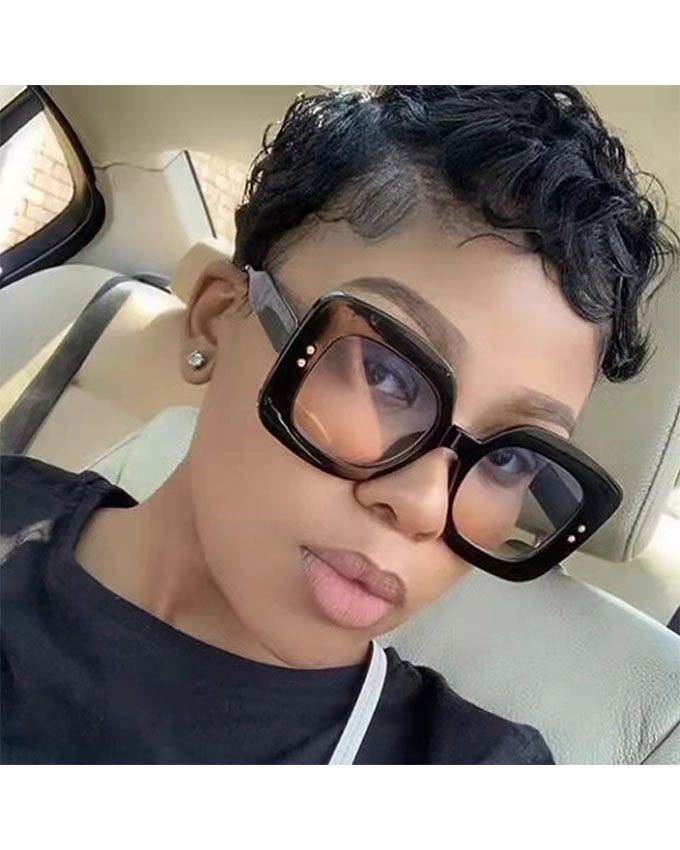 Female Oversized Sunglasses - Black,