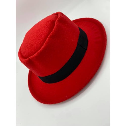 Men's Fedora Hat - Red
