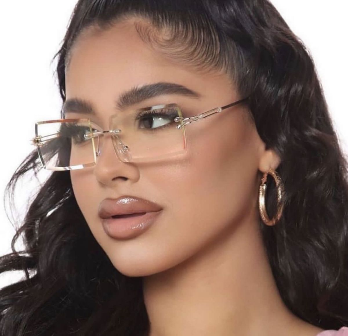 Unisex Transparent Frame Rectangle Sunglasses -transparent Color