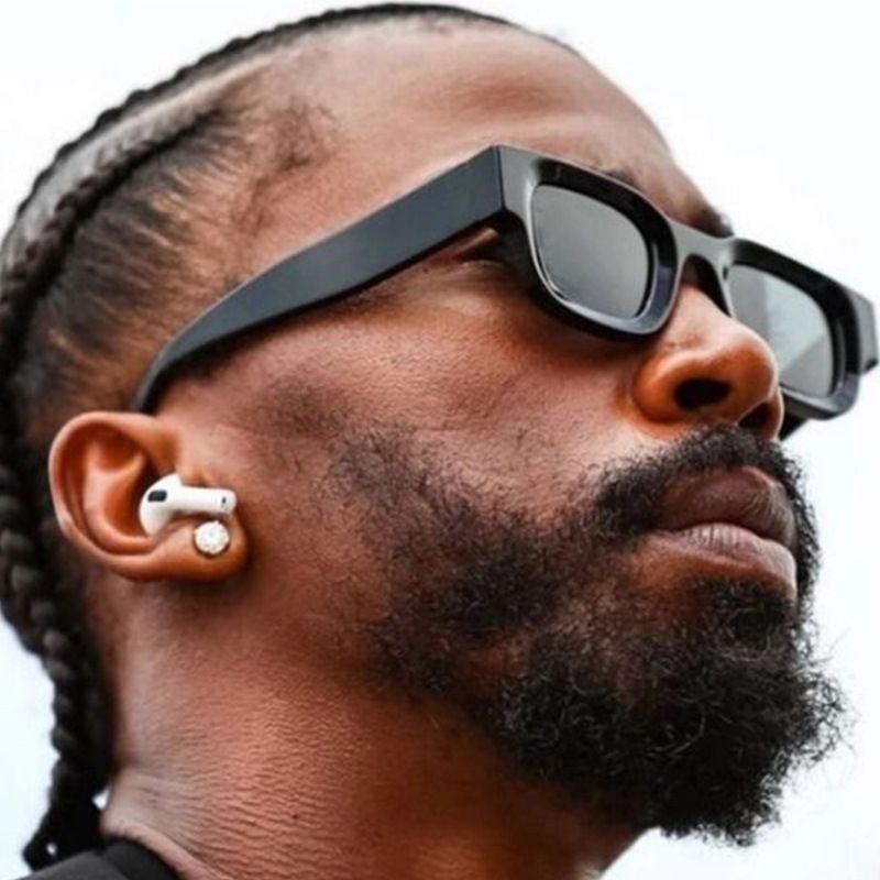 Unisex Square Sunglasses  -  Black