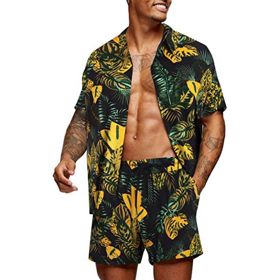 Men's Hawaiian Shirts Casual Button-Down Hawaii Shirt Suits