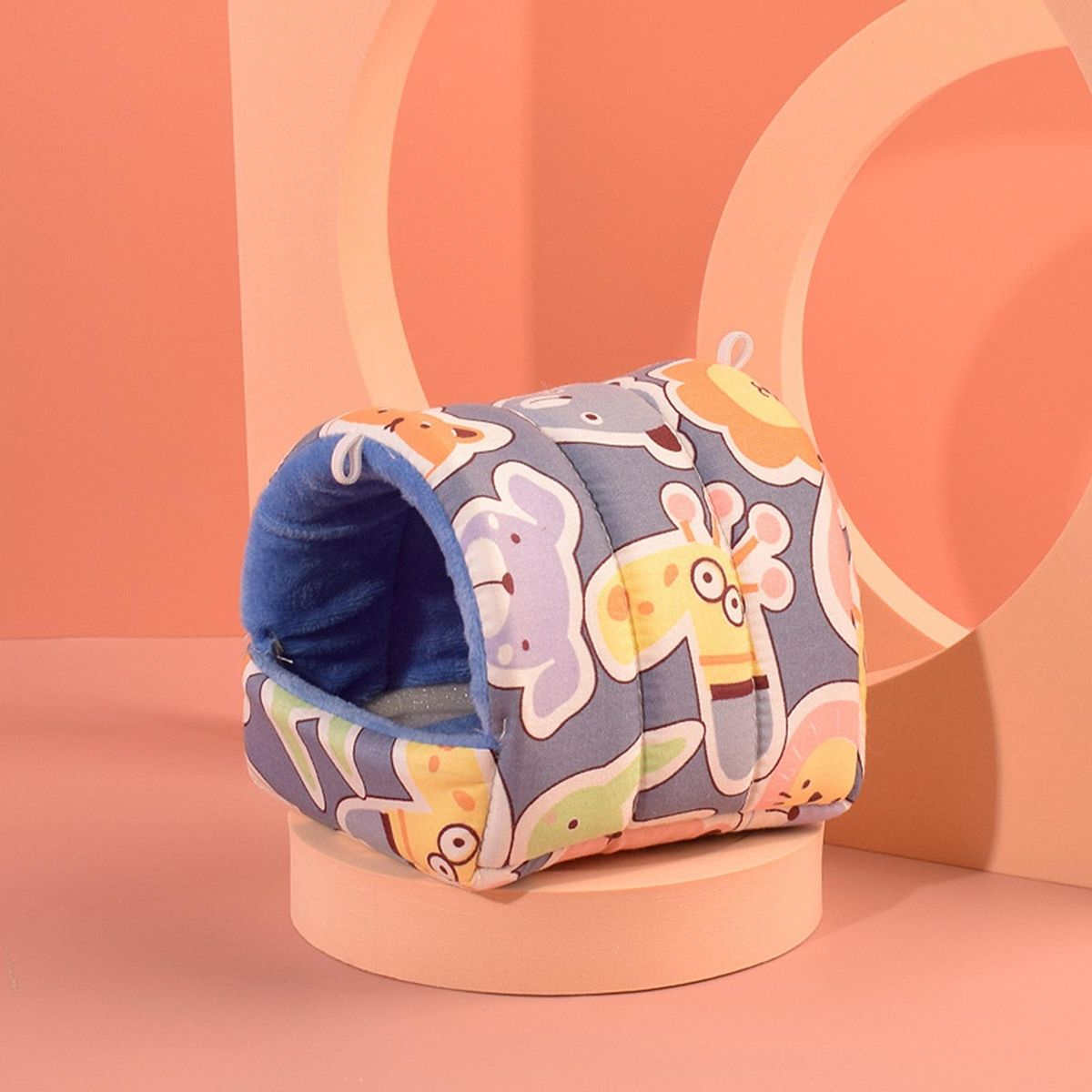 Hamster Cotton Nest Rocket Print Hamster Den Blue
