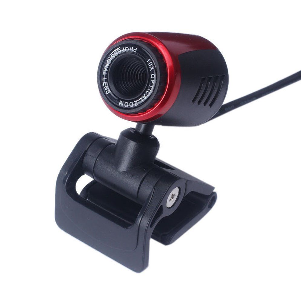 USB2.0 HD Webcam Camera Web Cam With Mic For Computer PC Laptop Digital HD Video Camera Practical Camera Black+red