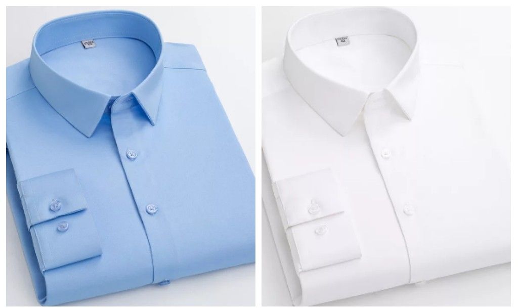 2in1 CORPORATE LONG-SLEEVE SHIRT FOR MEN - Sky Blue, White