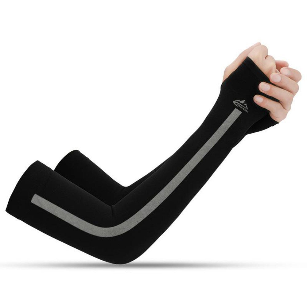 Outdoor Arm Sleeves UV Sun Protective Gloved Cooling Sleeves