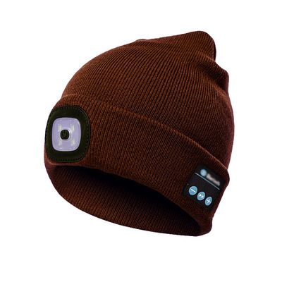 Winter Hat Women Music Bluetooth LED Knitted Hat Flashlight Light Outdoor-Wear Bluetooth