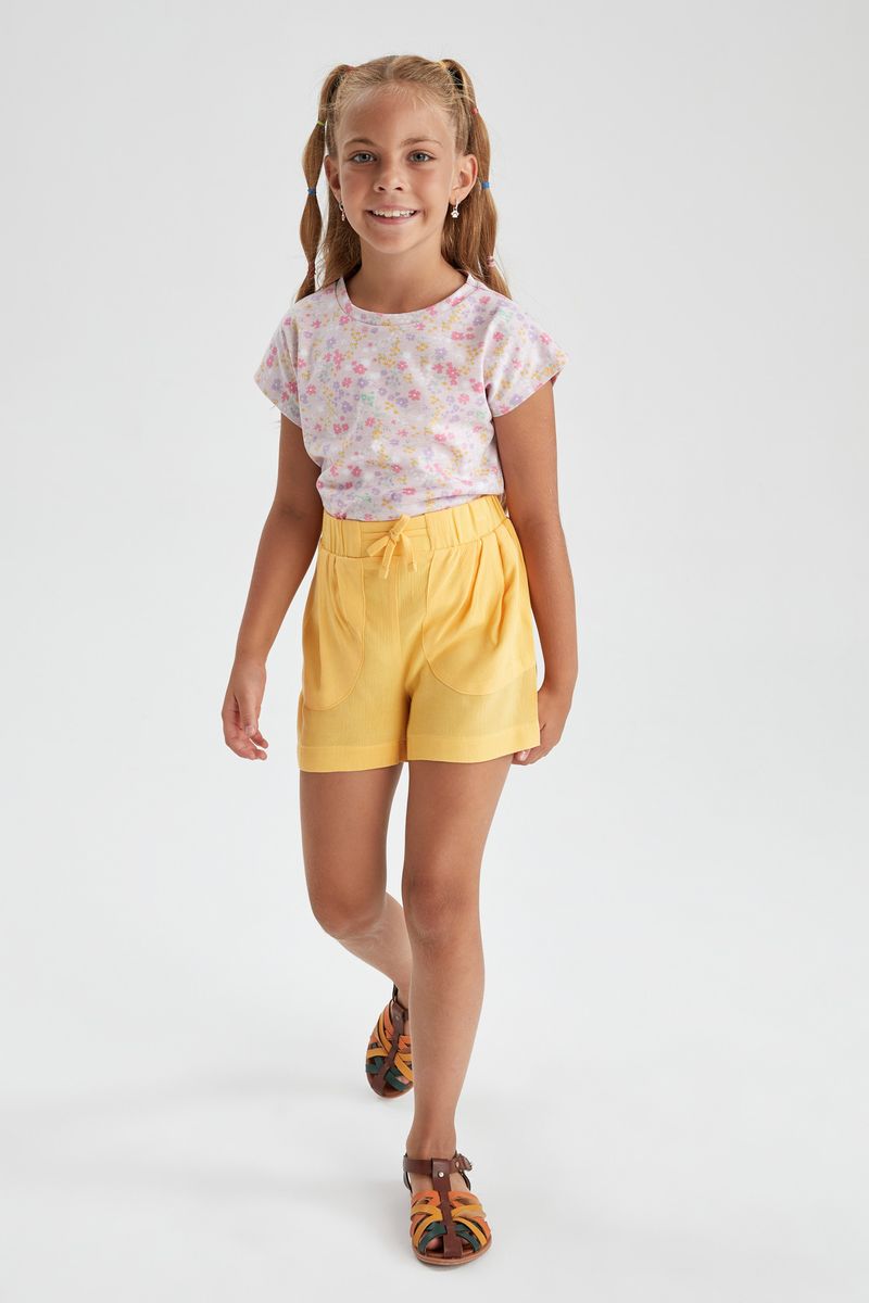 Girl - Short Woven Short - Yellow
