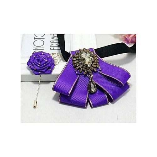 Men's Trendy Bow Tie - Purple