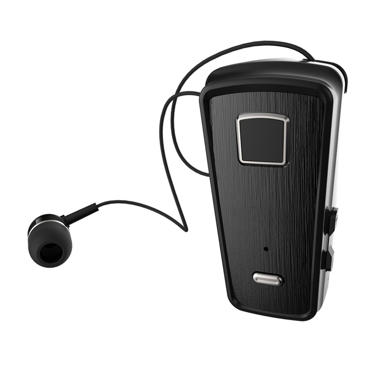 Fineblue F980 Clip-on Bluetooth 4.0 Headphones Cable Retractable Earphone Stereo Music Headsets Vibration Alert Hands-free w/ Microphone Multi-point Connection