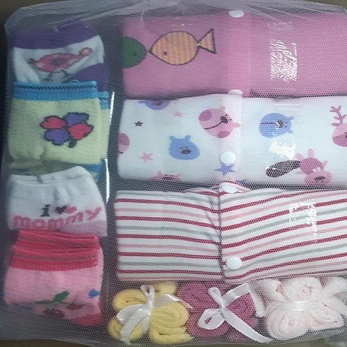 10 In 1 Unisex New Born Gift Pack (sleepsuit) - Pink Variant
