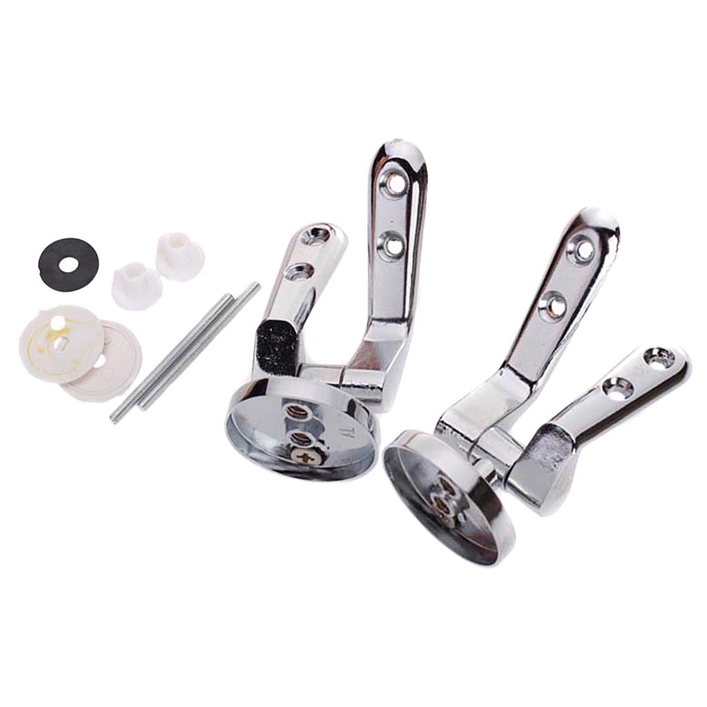 1 Set Sturdy Replacement Toilet Seat Hinge Toilet Fixing Mountings