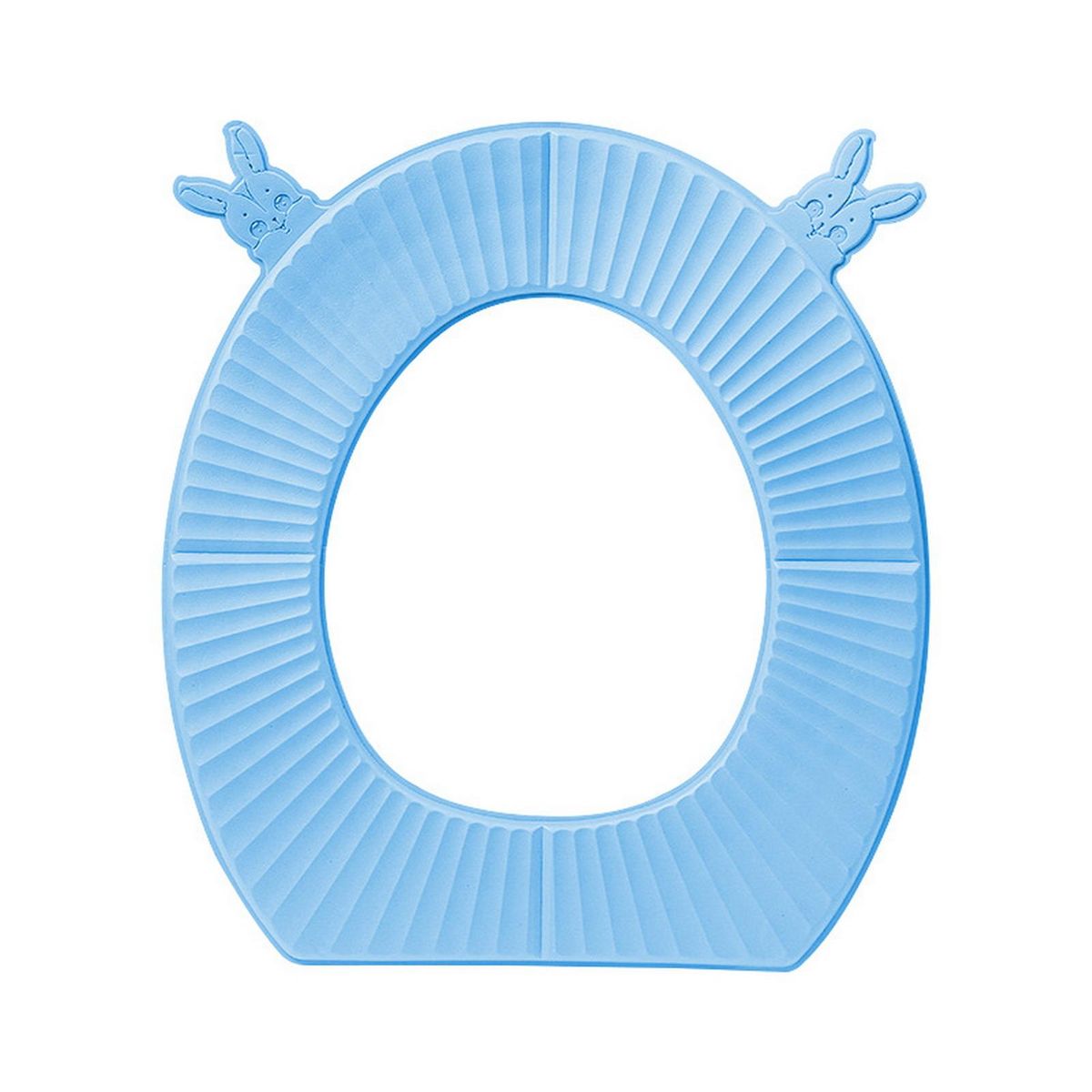 Toilet Seat Lid Cover Cartoon Rabbit Head EVA Sticky All-season Toilet Seat Cushion Sky Blue