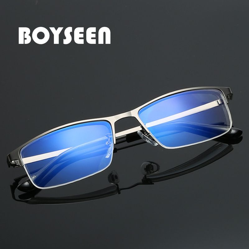 BOYSEEN New Half-frame Anti-blue Light Myopia Mirror Finished Men's Myopia Glasses Optical Finished Mirror LG190