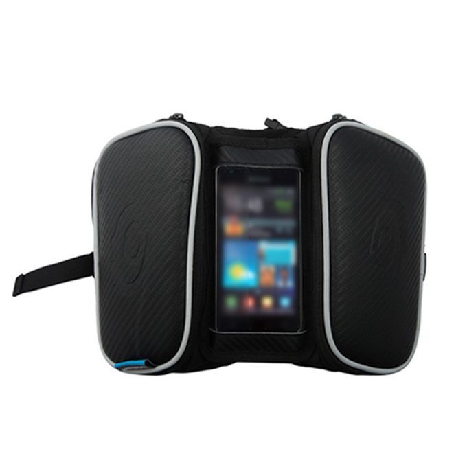 Cycling Bike Front Frame Bag Tube Pannier Touch Screen Cellphone Bicycle Accessories  Road    Bike Riding Bag Black