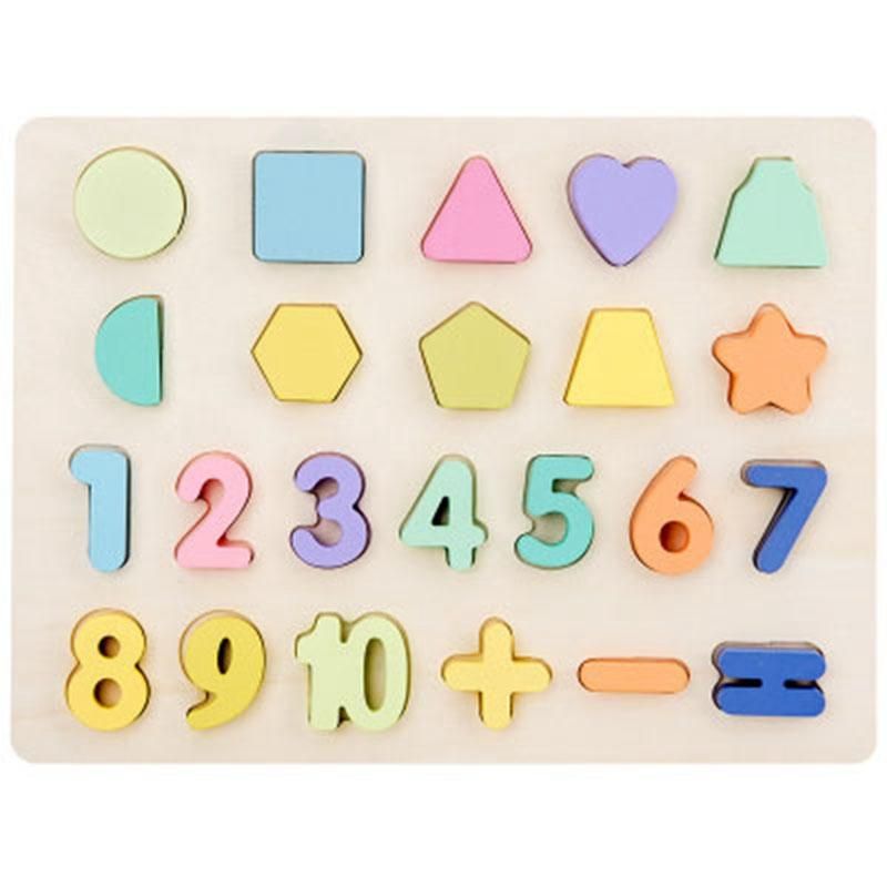 Kid Early Wooden Jigsaw Toys Baby Puzzle Board -