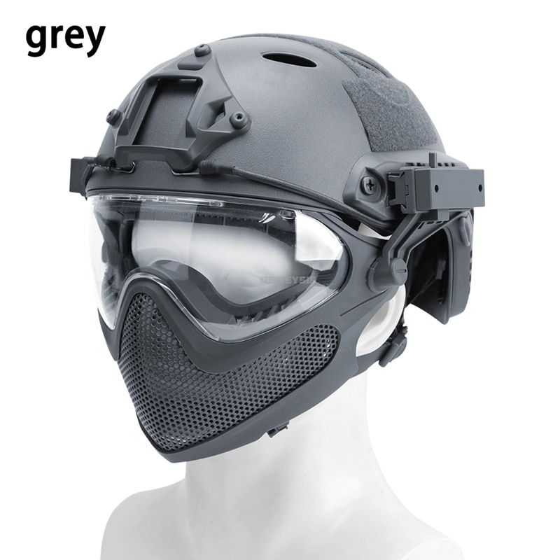 Full Covered Ary Airsoft   Tactical Combat Protective-grey