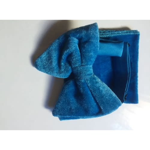 Stylishly Suede Men's Bow Tie - Blue