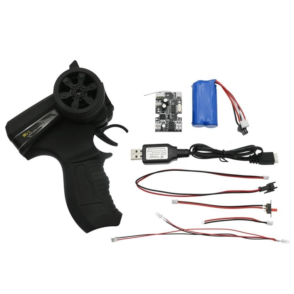 2.4G Transmitter KIT Remote Controller Receiver Board LED Lights for WPL D12 1/10 RC Car Spare Parts Accessories