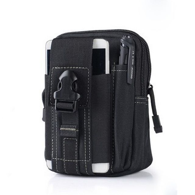 Outdoor Military Tactical Bag Waterproof Camping Waist Belt Bag Sports Army Backpack Wallet Pouch Phone Case For Travel Hiking(#Black Bag)