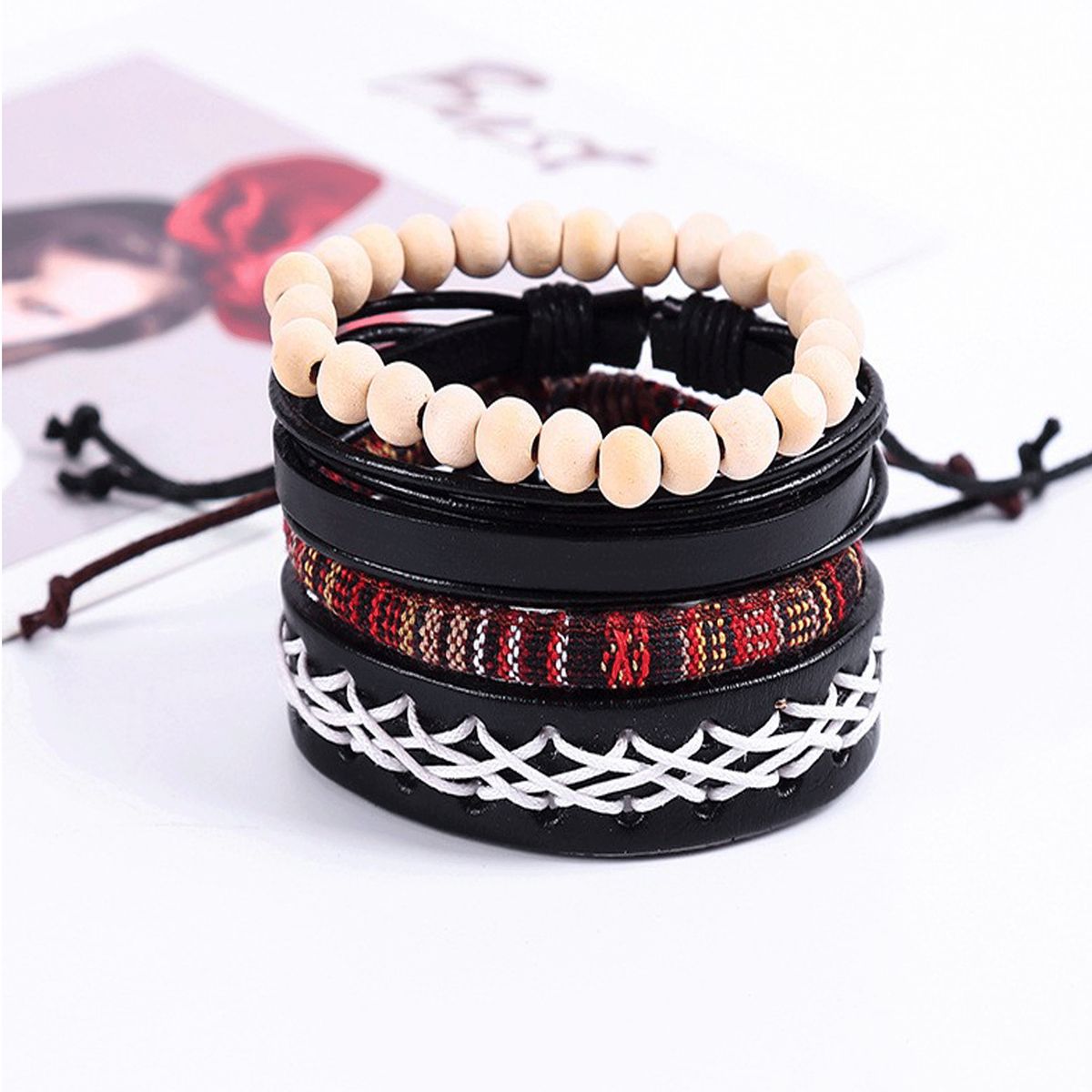 Handwoven Bracelet Set Of Four European And American Style Fashion Couples