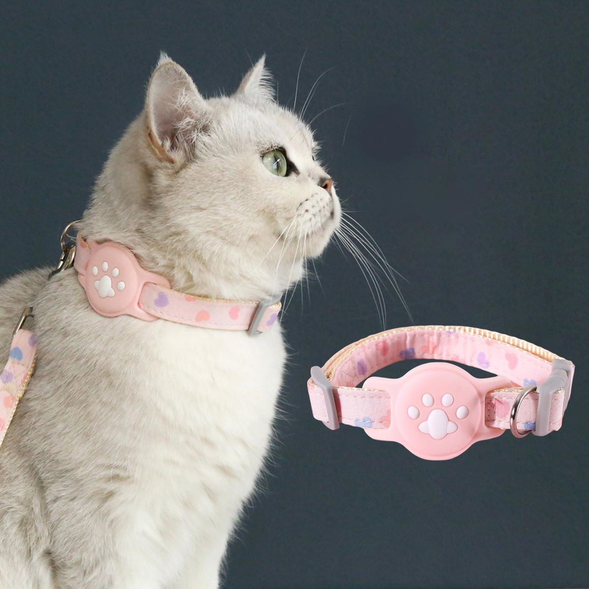 Cat Anti Lost Protective Holder Outdoor Training Dog Pink