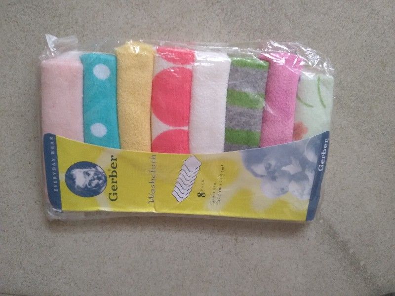 Gerber Babies Wash Clothes - 8 Piece