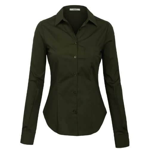 Ladies Formal Dress Shirt  - Black