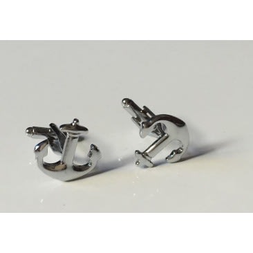 Anchor Steel Luxury Men's Cuff Links- Silver