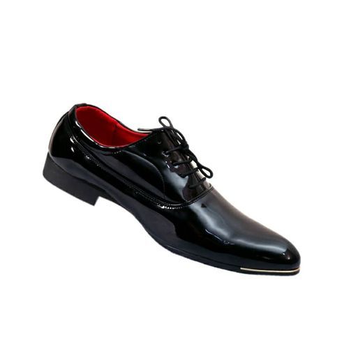 Men's Italian Office Wedding Patent Lace Up Leather Shoes Size 41-46
