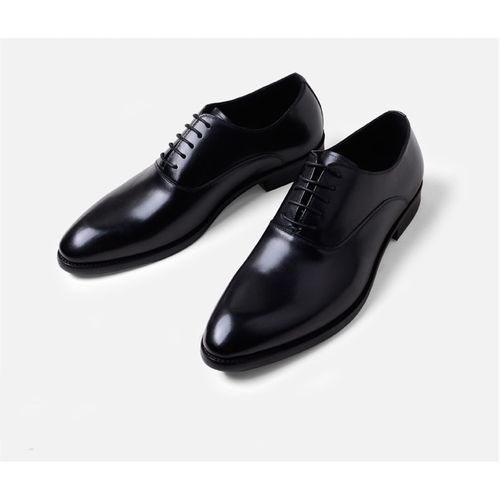Mens Formal Shoes Genuine Leather Oxford Shoes Black For Men Italian 2021 Dress Shoes Wedding Shoes Laces Leather Brogues