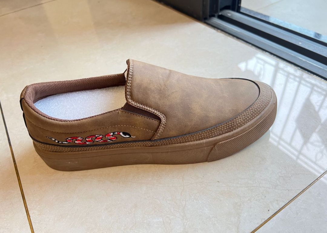 Men Brown Comfortable Slip-on Sneaker