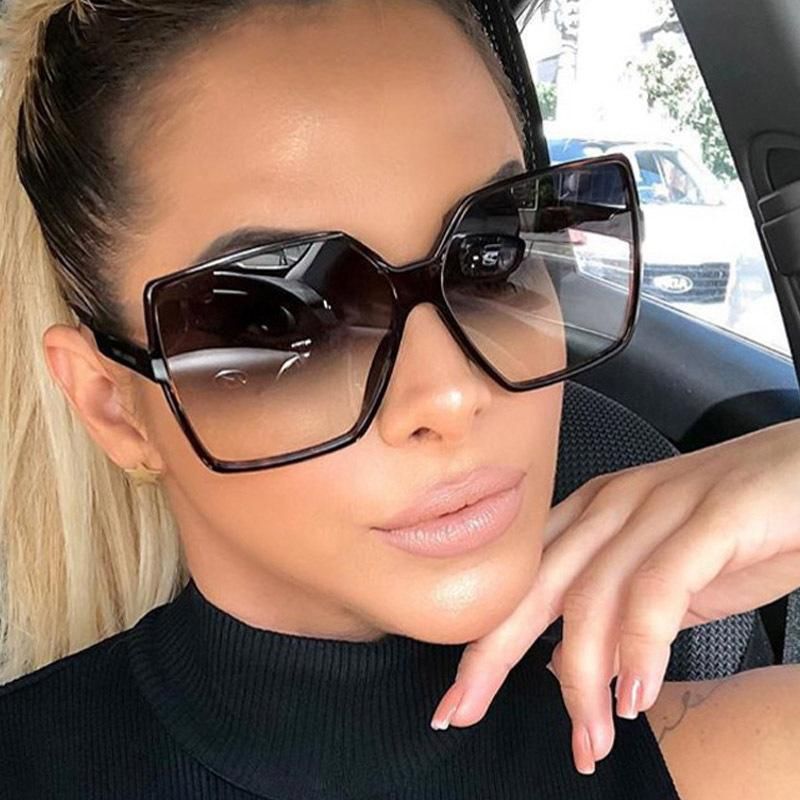 Oversize Sunglasses Gradient Plastic Brand Designer