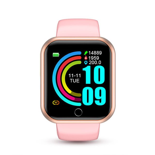 Y68 Smart Watch For Android Women'S Men'S Children'S Smartwatch Fitness Watches Bracelet Men Smart Watch For Women Smartwatch(#Pink)